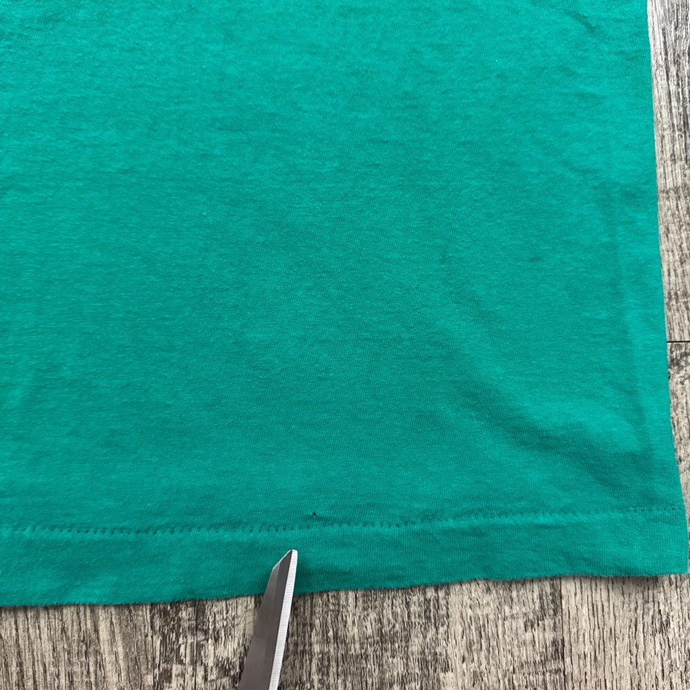 Vintage Green Blank Single Stitch Selvedge Pocket T Shirt - Picture 6 of 6
